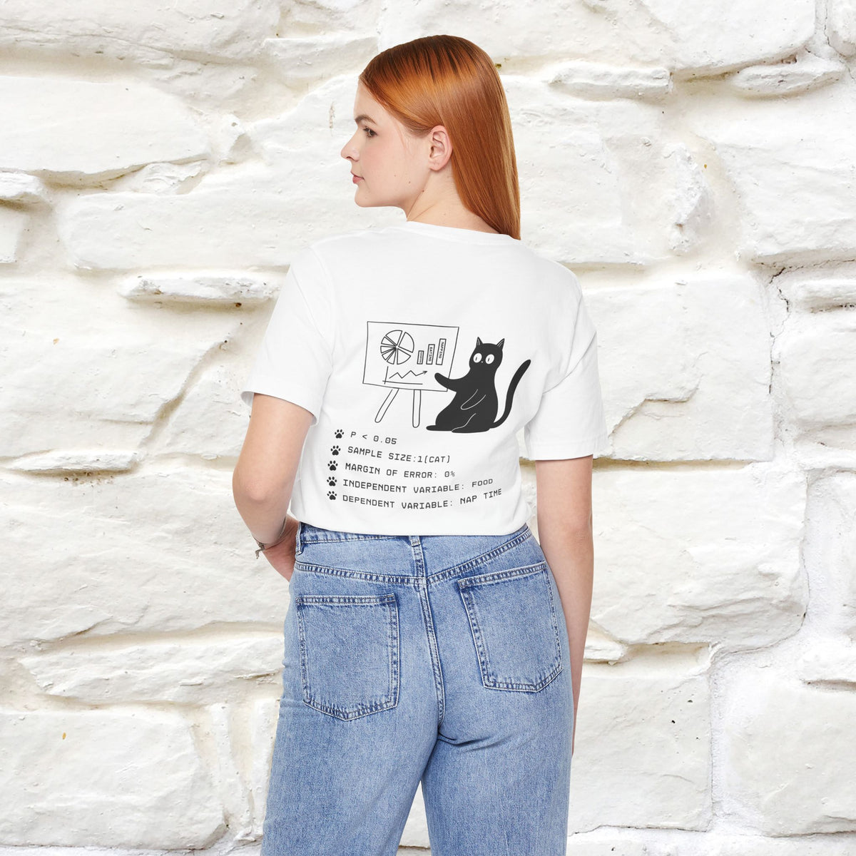 “Trust me, I’m statistically significant.”|  Cat T-Shirt | Front & Back Design | Nunu&Miao Studio