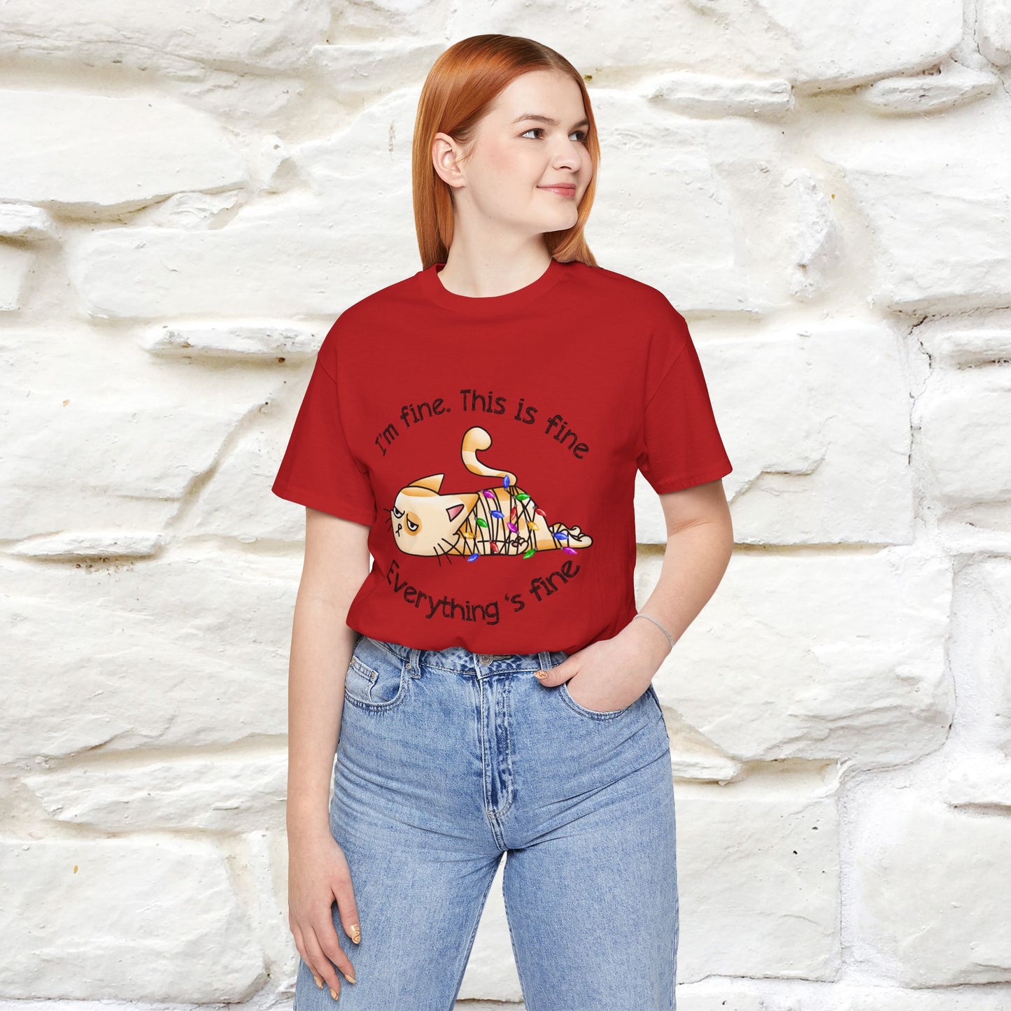 "This Is Fine" |Funny Cat T-Shirt | Nunu&Miao Studio