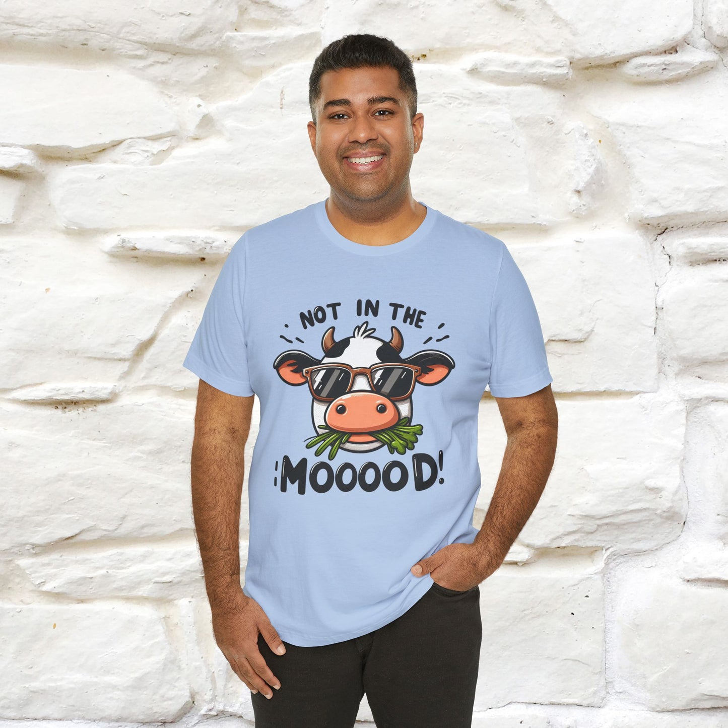 Not In The Moood – Funny Cow Pun T-Shirt | Nunu & Miao Studio - Nunu&Miao Studio