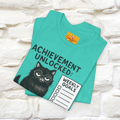 "Achievement Unlocked Bare Minimum." |Cat T-Shirt | Nunu&Miao Studio - Nunu&Miao Studio