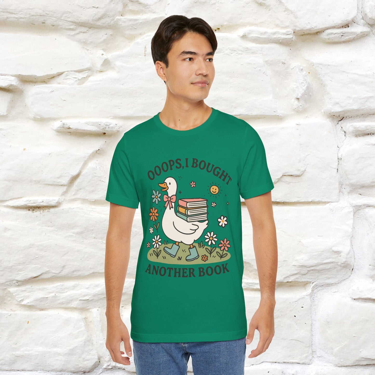 "Oooops I Bought Another Book" Funny Goose T-shirt |Nunu&Miao Studio - Nunu&Miao Studio
