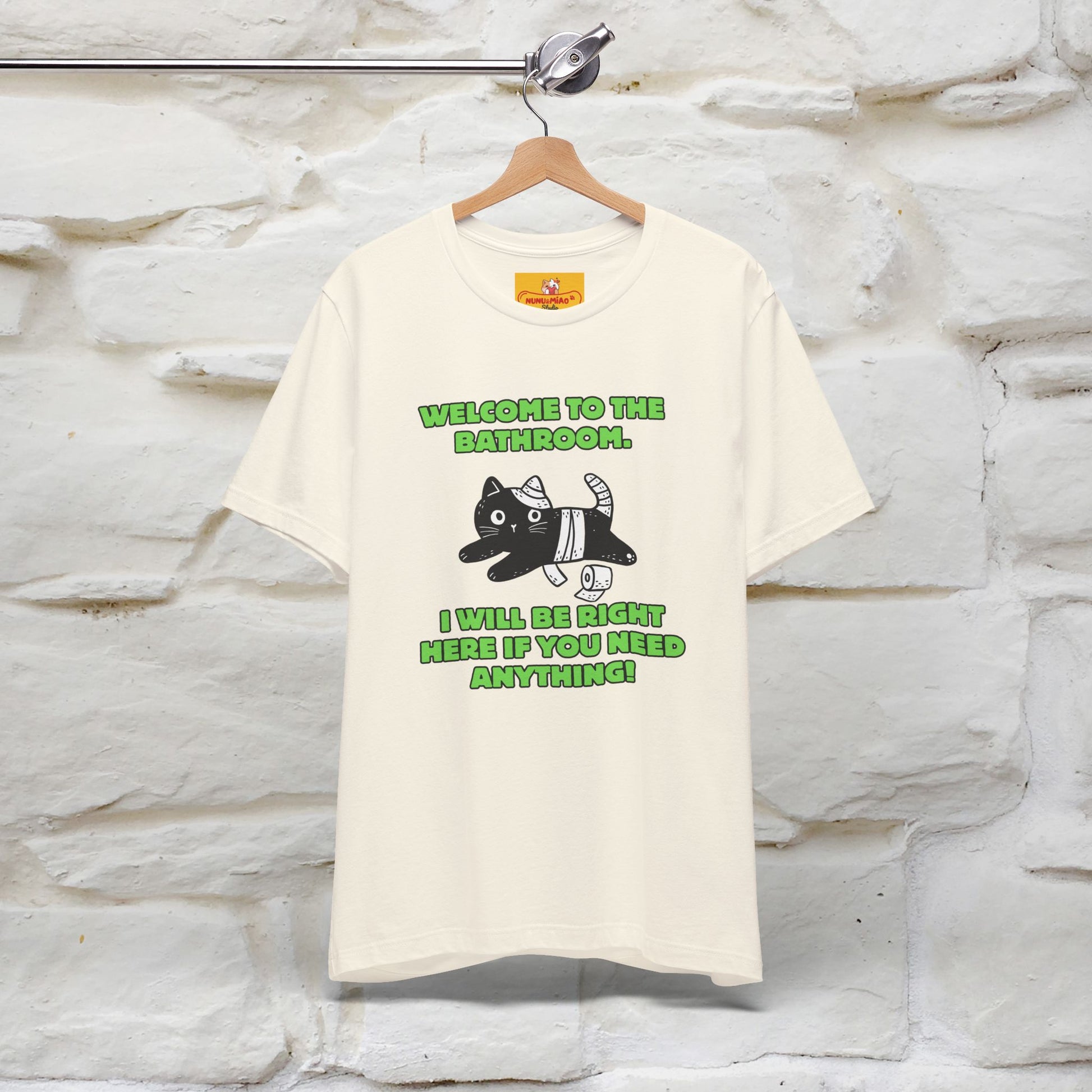 "Welcome To The Bathroom..."Funny  Cat T-shirt |Nunu&Miao Studio - Nunu&Miao Studio