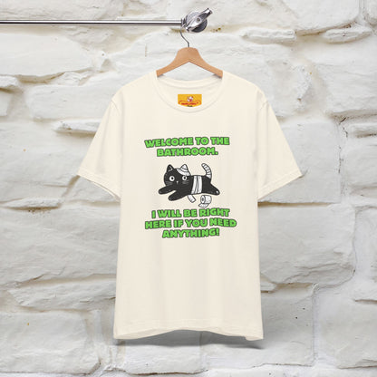 "Welcome To The Bathroom..."Funny  Cat T-shirt |Nunu&Miao Studio - Nunu&Miao Studio