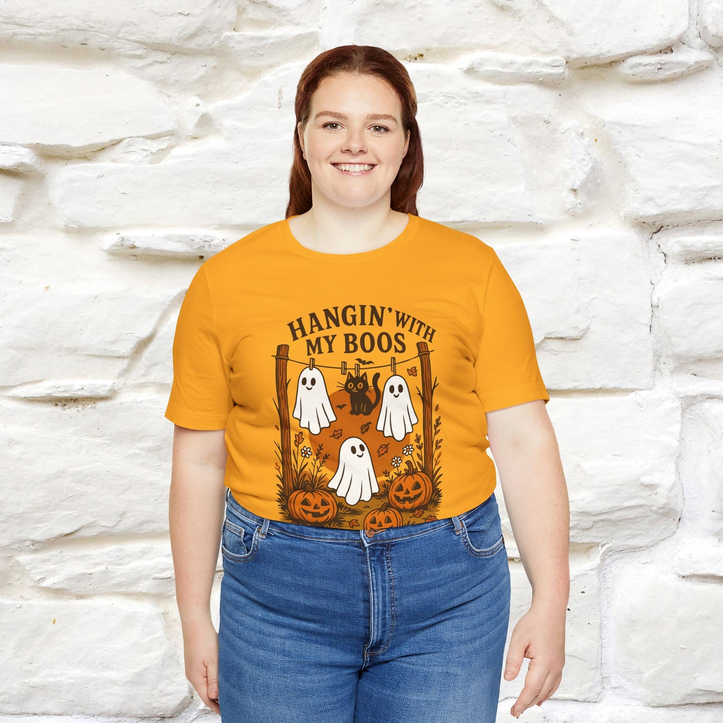 "Hanging With My Boos" Halloween Cat T-shirt |Nunu&Miao Studio - Nunu&Miao Studio