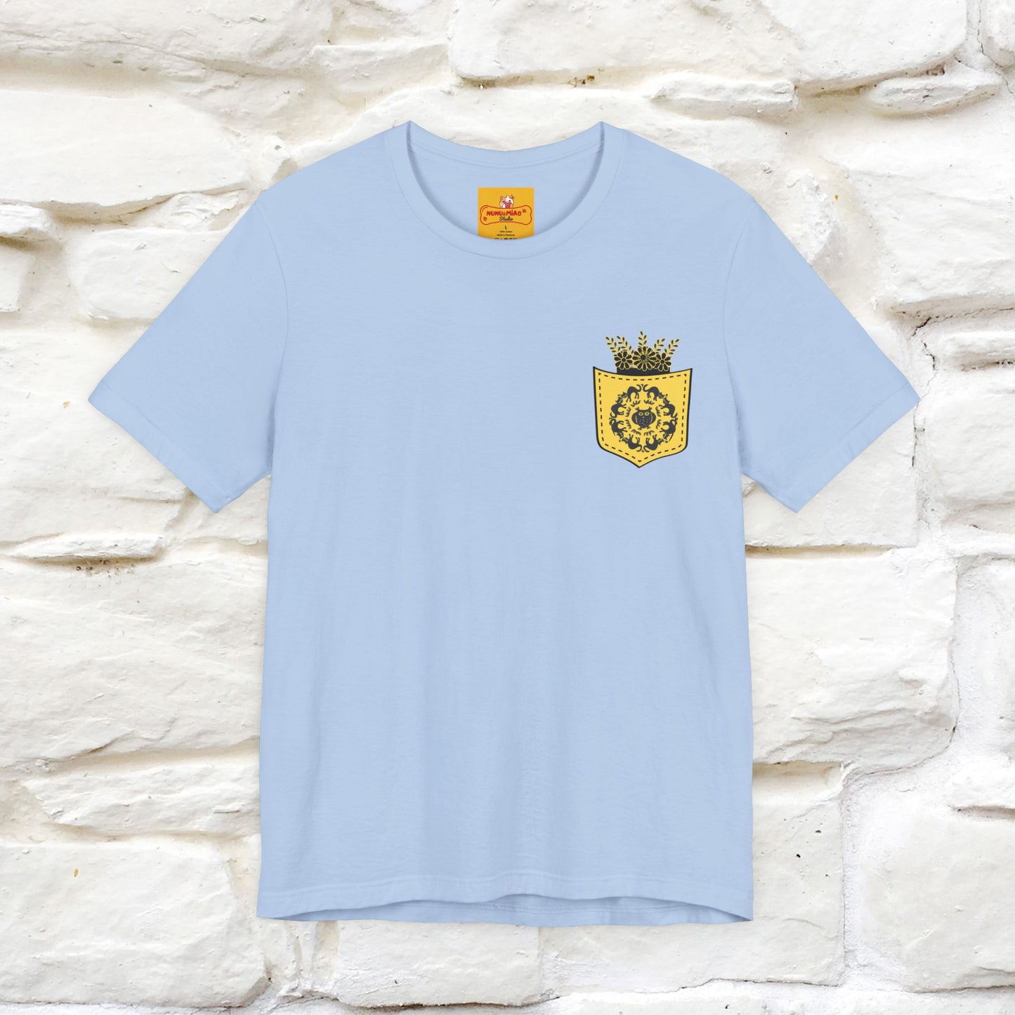 ''Black Cat Circle'' Cat T-Shirt Front and Back Design | Nunu&Miao Studio - Nunu&Miao Studio