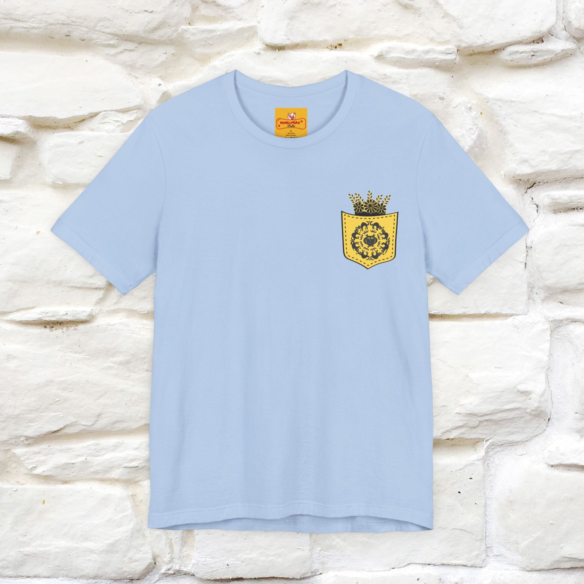 ''Black Cat Circle'' Cat T-Shirt Front and Back Design | Nunu&Miao Studio - Nunu&Miao Studio