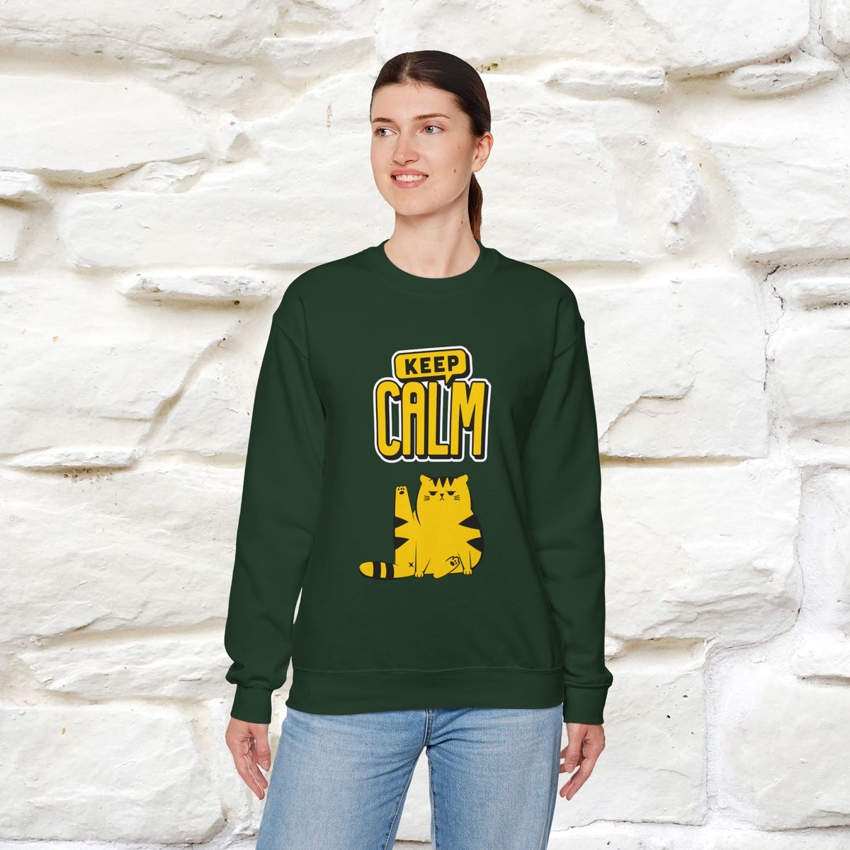"Keep Calm'' |Cat Sweatshirt | Nunu&Miao Studio