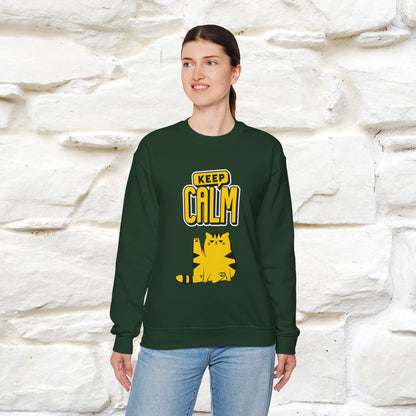 "Keep Calm'' |Cat Sweatshirt | Nunu&Miao Studio