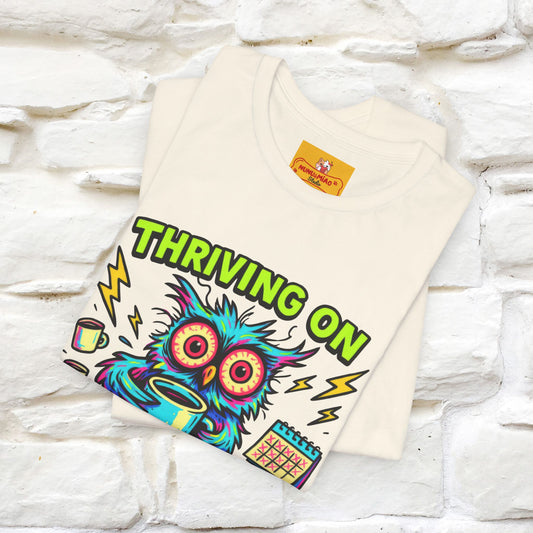 ''Thriving On Caffeine And Poor Choices''|  Sarcastic Cat T-Shirt | Nunu&Miao Studio