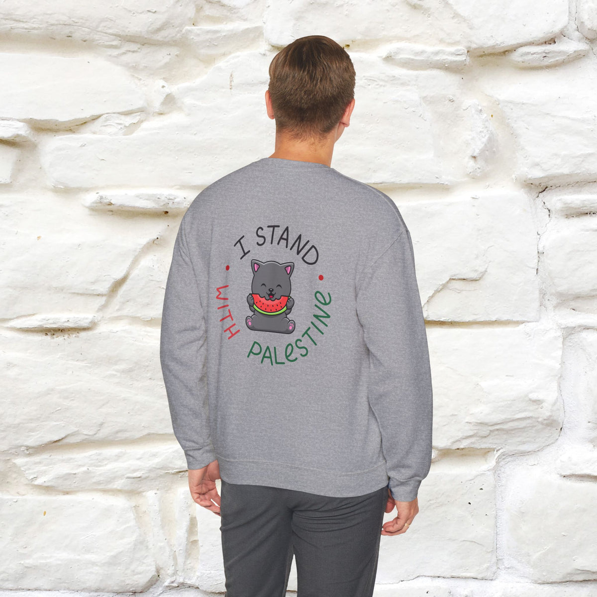 "I Stand With Palestine'' |Cat Sweatshirt | Nunu&Miao Studio