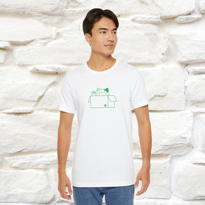 "“Happiness is free. Delivery is extra.” | Cat T-Shirt | Front & Back Design | Nunu&Miao Studio