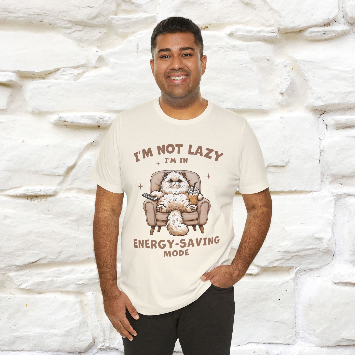 "I'm Not Lazy I'm In Energy-Saving Mode " Cat T-shirt |Nunu&Miao Studio - Nunu&Miao Studio