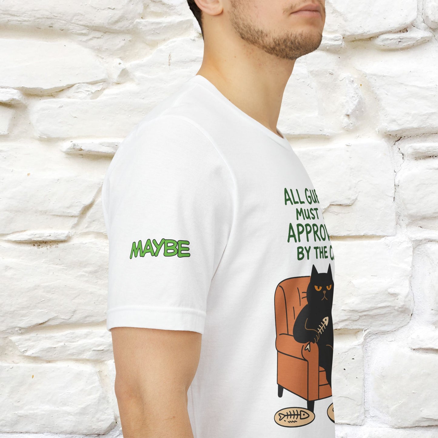 "All Guest Must Be Approved By The Cat - NO,MAYBE" Cat T-shirt |Nunu&Miao Studio