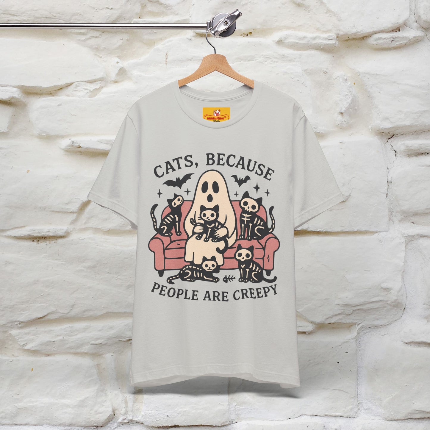 "Cat Because People Are Creepy" Halloween Cat T-shirt |Nunu&Miao Studio - Nunu&Miao Studio