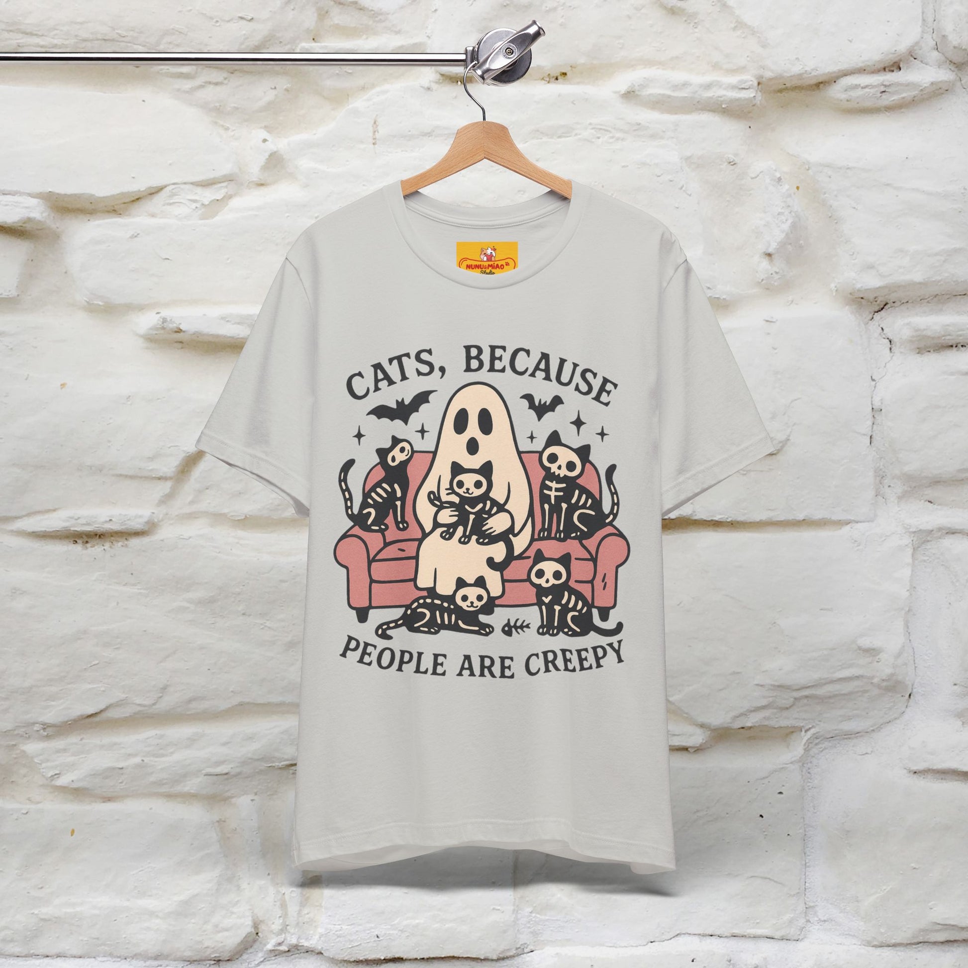 "Cat Because People Are Creepy" Halloween Cat T-shirt |Nunu&Miao Studio - Nunu&Miao Studio