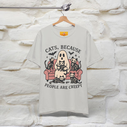 "Cat Because People Are Creepy" Halloween Cat T-shirt |Nunu&Miao Studio - Nunu&Miao Studio