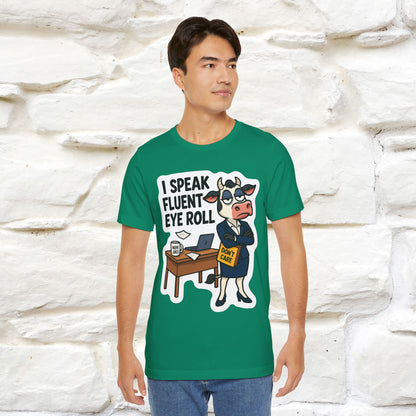 ''I Speak Fluent Eye Roll ''|  Sarcastic Cat T-Shirt | Nunu&Miao Studio