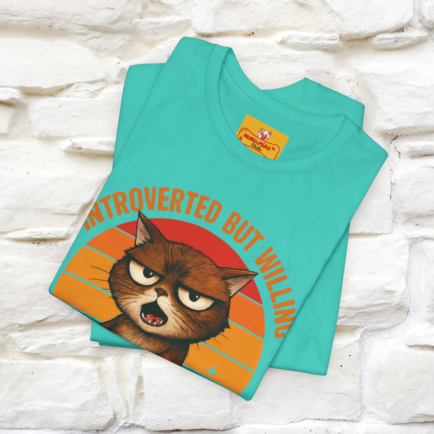 "Introverted But Willing To Discuss Cats" Antisocial Cat T-shirt |Nunu&Miao Studio - Nunu&Miao Studio