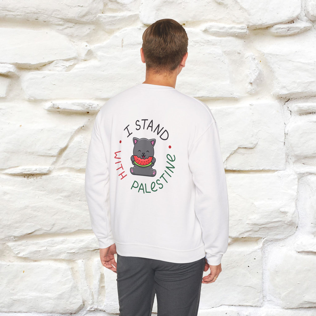 "I Stand With Palestine'' |Cat Sweatshirt | Nunu&Miao Studio