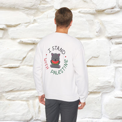 "I Stand With Palestine'' |Cat Sweatshirt | Nunu&Miao Studio
