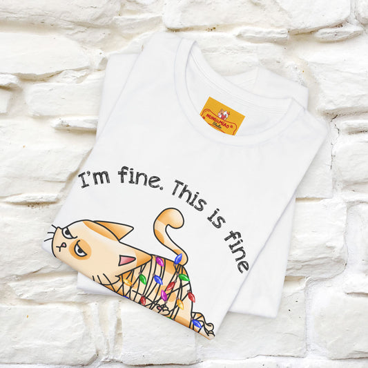 "This Is Fine" |Funny Cat T-Shirt | Nunu&Miao Studio