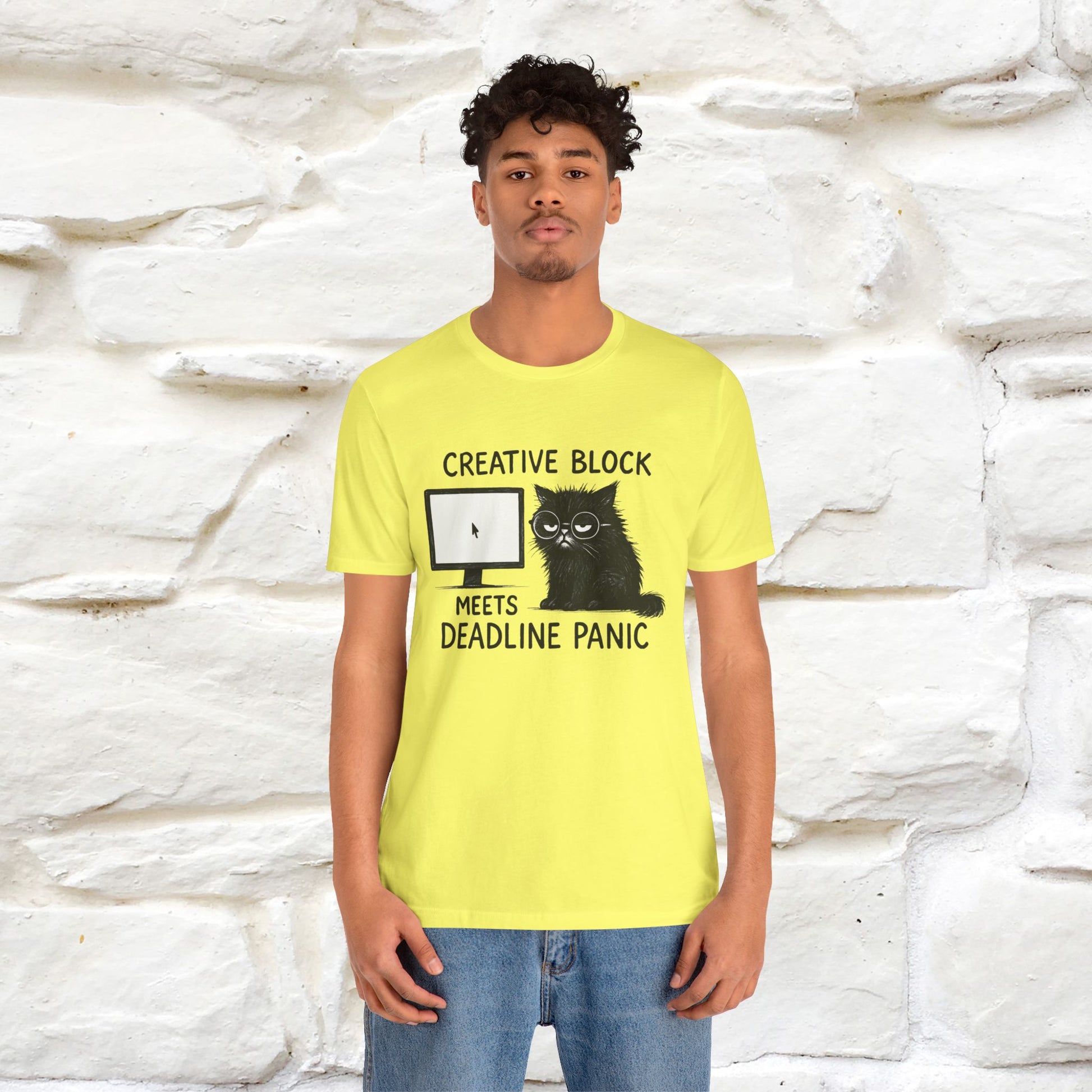 "Creative Block Meets Deadline..." |Cat T-Shirt | Nunu&Miao Studio - Nunu&Miao Studio