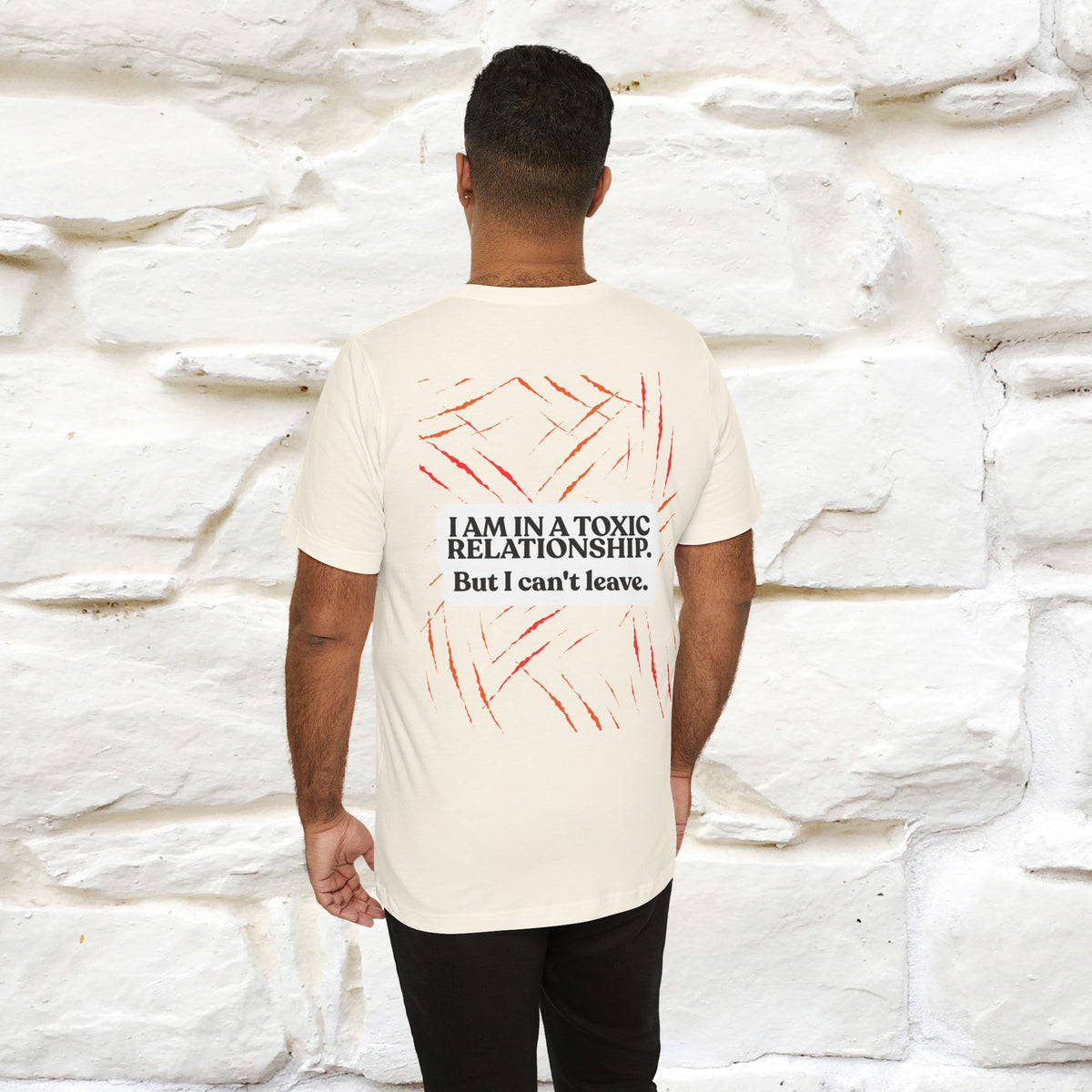 "“I Am in a Toxic Relationship"  Funny Cat T-Shirt | Front & Back Design | Nunu&Miao Studio