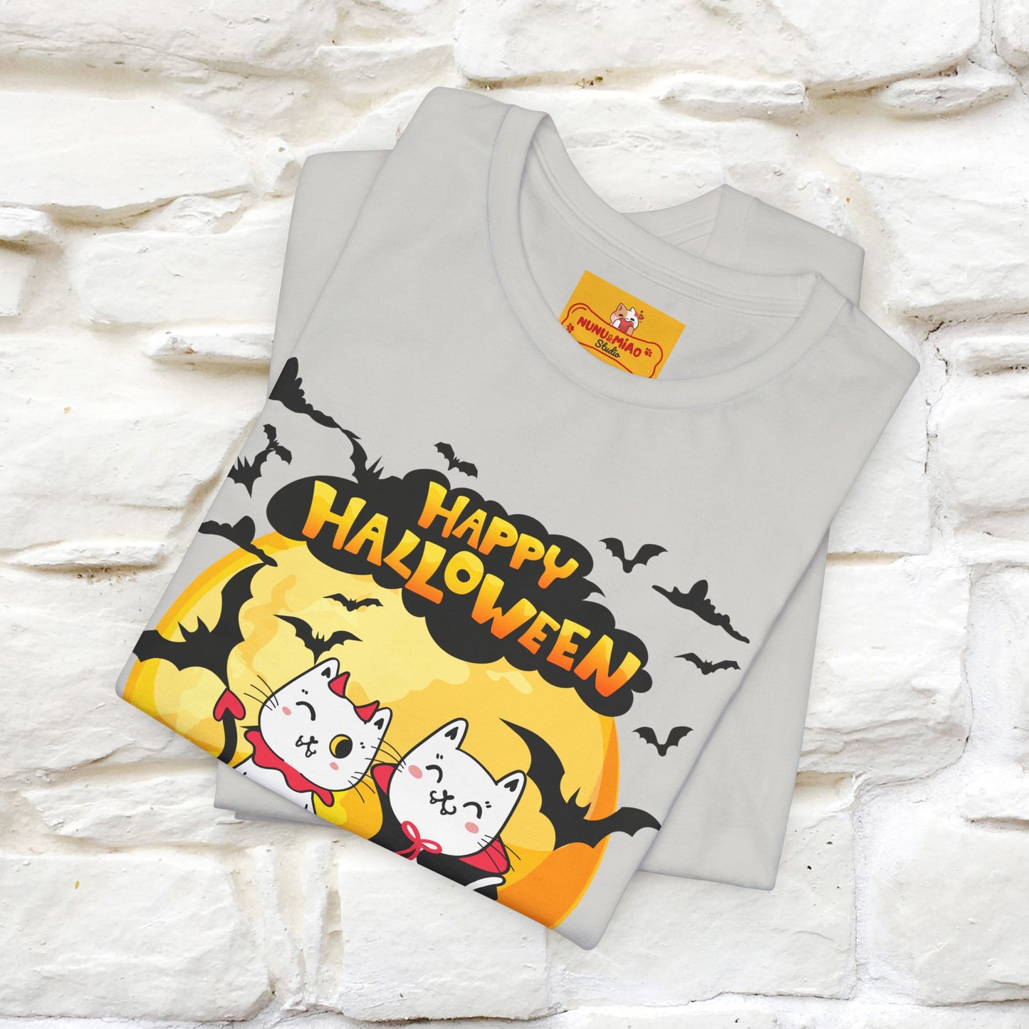 "Happy Halloween Cat Couple " Cat  T-shirt |Nunu&Miao Studio - Nunu&Miao Studio