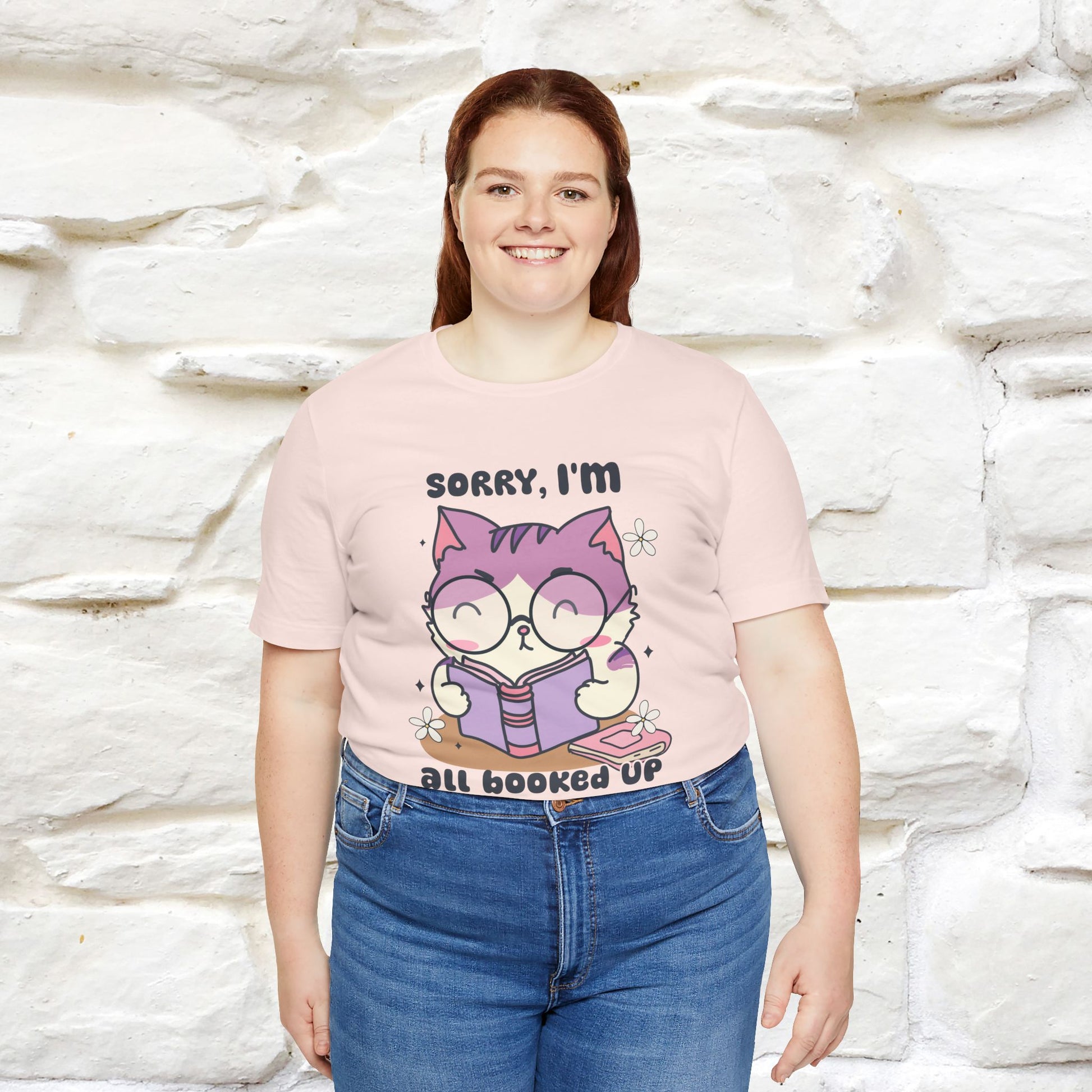 ''Sorry I am All Booked Up| Cute Cat T-Shirt |Nunu&Miao Studio - Nunu&Miao Studio