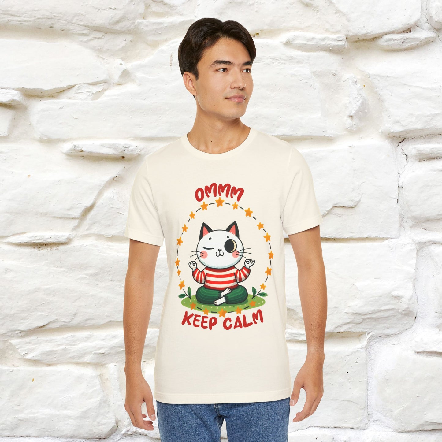 ''Ommm, Keep Calm'' Cat T-Shirt | Nunu&Miao Studio - Nunu&Miao Studio