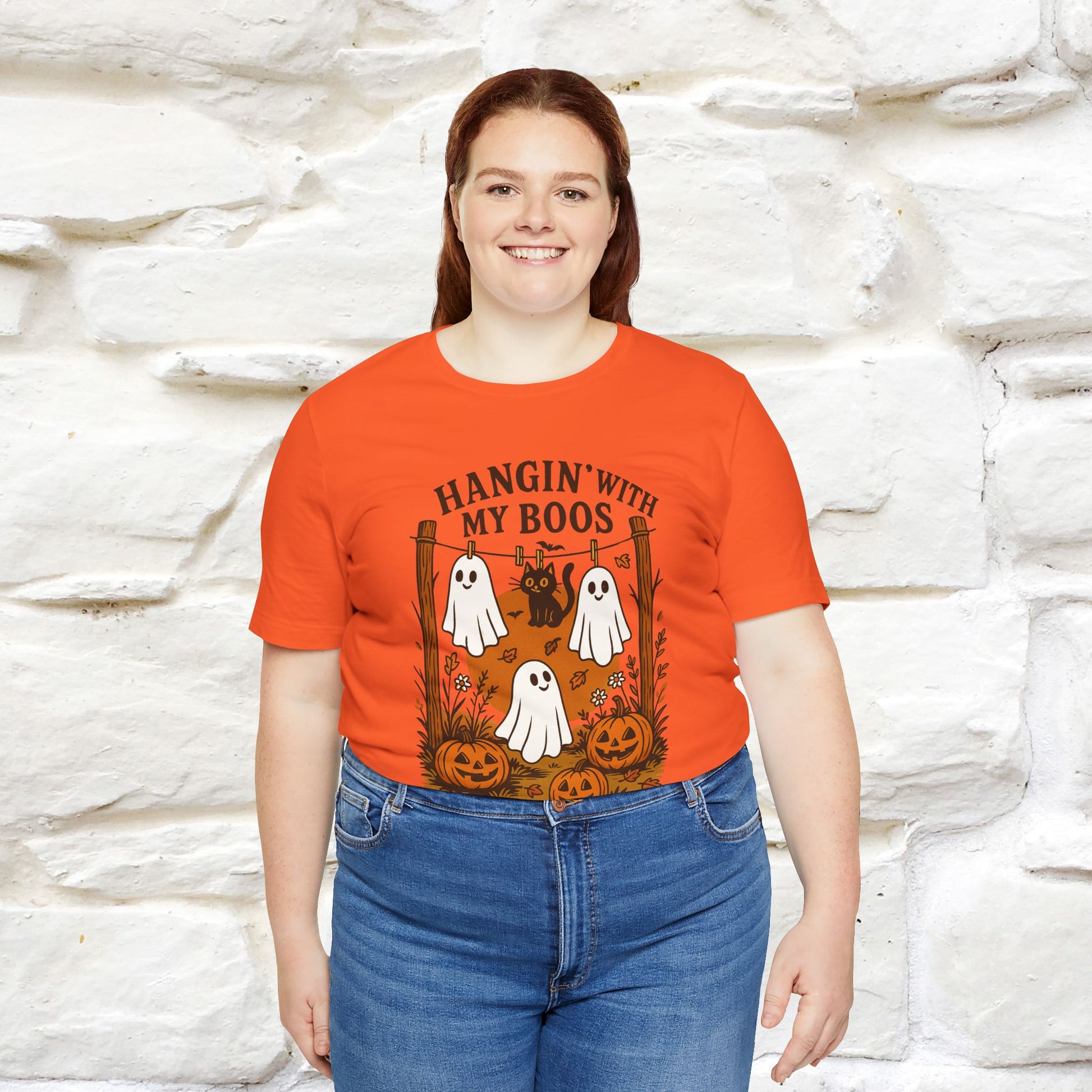 "Hanging With My Boos" Halloween Cat T-shirt |Nunu&Miao Studio - Nunu&Miao Studio