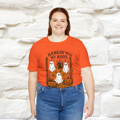 "Hanging With My Boos" Halloween Cat T-shirt |Nunu&Miao Studio - Nunu&Miao Studio