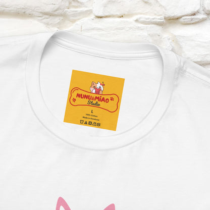"Positive Energy'' Cat T-Shirt Front and Back Design | Nunu&Miao Studio - Nunu&Miao Studio