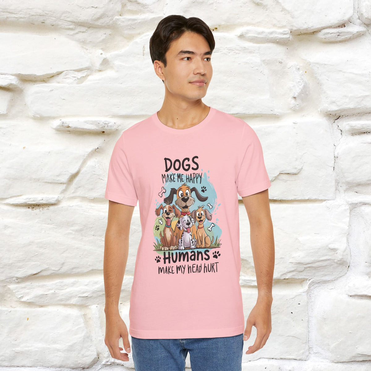 " Dogs Make Me Happy ..."  T-shirt |Nunu&Miao Studio