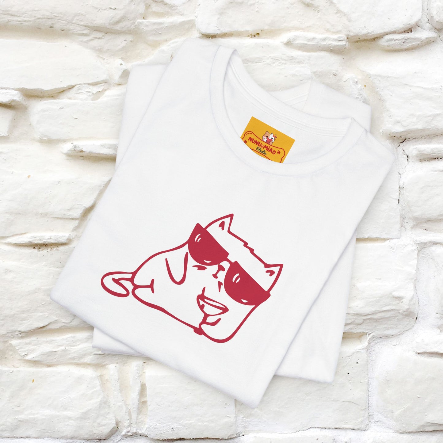 "I’m Happy, Which Often Looks Like Crazy" Cat T-Shirt| Front & Back Design | Nunu&Miao Studio - Nunu&Miao Studio