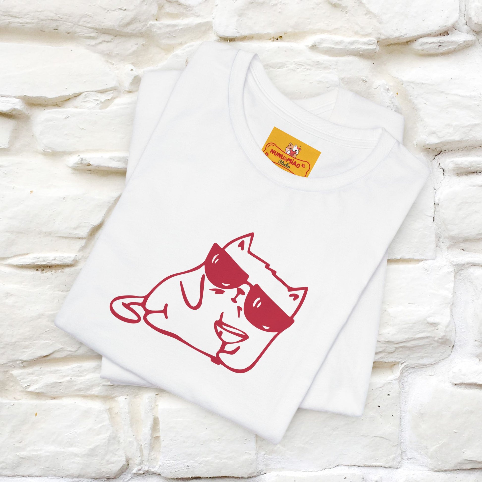 "I’m Happy, Which Often Looks Like Crazy" Cat T-Shirt| Front & Back Design | Nunu&Miao Studio - Nunu&Miao Studio