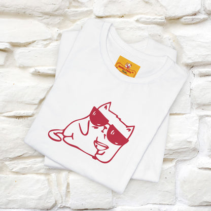 "I’m Happy, Which Often Looks Like Crazy" Cat T-Shirt| Front & Back Design | Nunu&Miao Studio - Nunu&Miao Studio