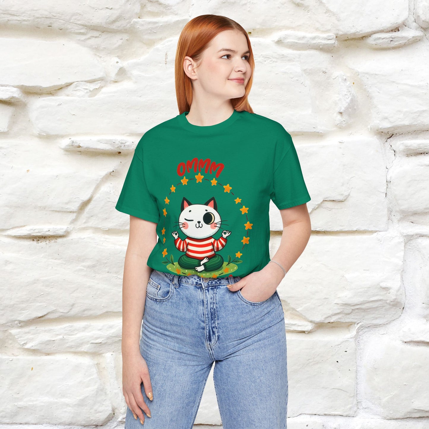 ''Ommm, Keep Calm'' Cat T-Shirt | Nunu&Miao Studio - Nunu&Miao Studio