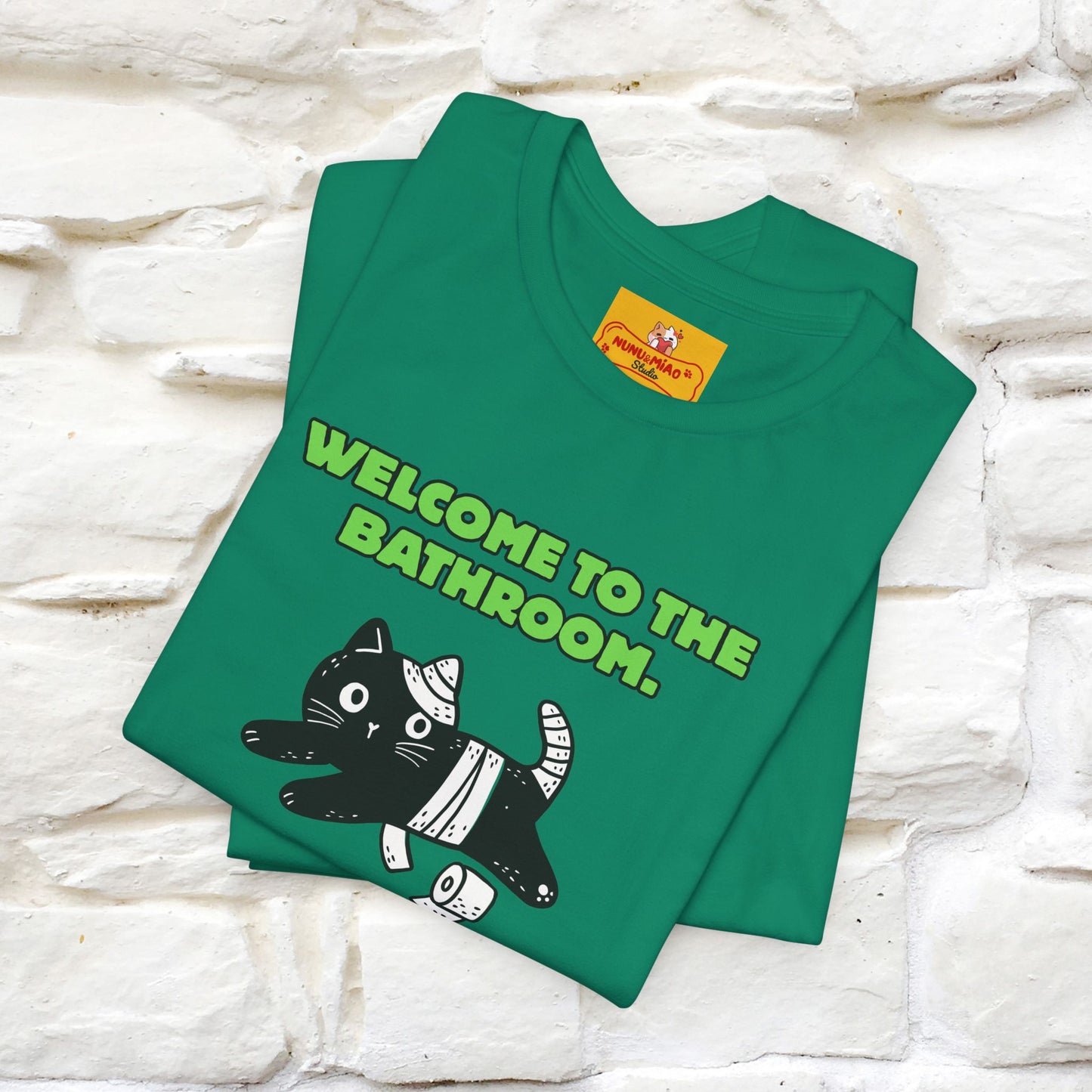 "Welcome To The Bathroom..."Funny  Cat T-shirt |Nunu&Miao Studio - Nunu&Miao Studio