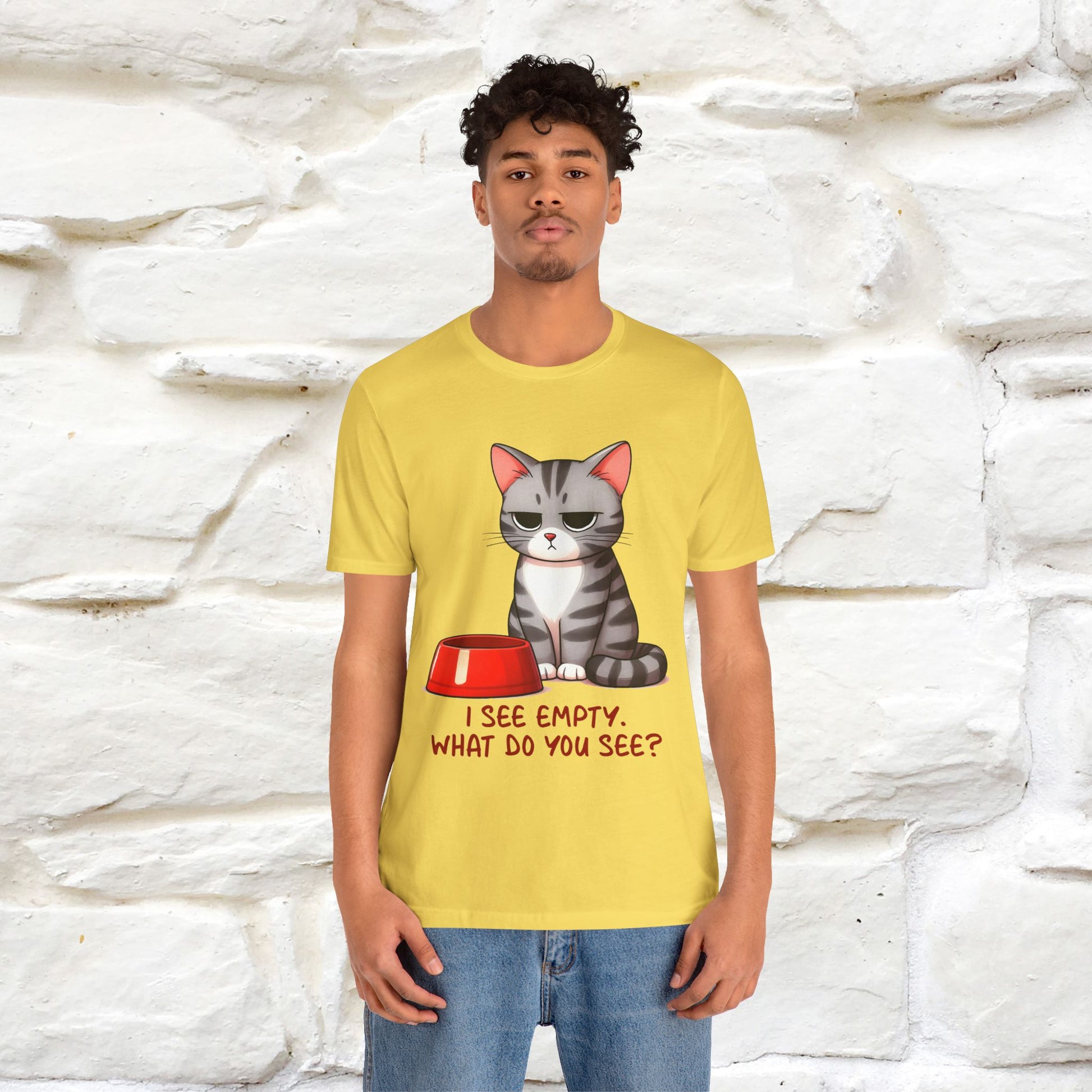 "I See Empty. What Do You See"  | Cat T-Shirt | Nunu&Miao Studio - Nunu&Miao Studio