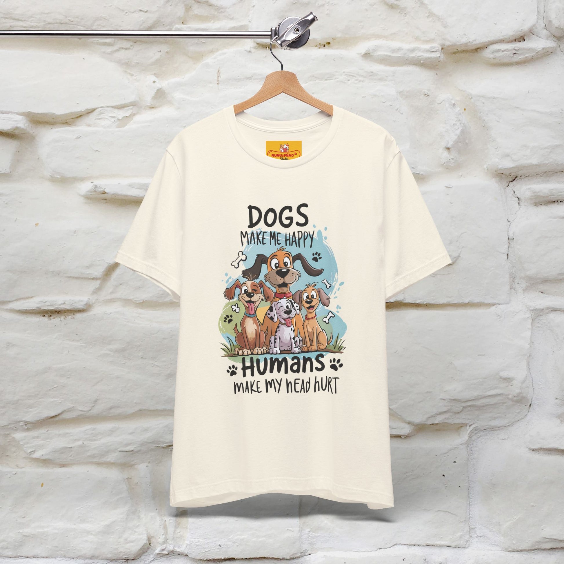 " Dogs Make Me Happy ..."  T-shirt |Nunu&Miao Studio - Nunu&Miao Studio