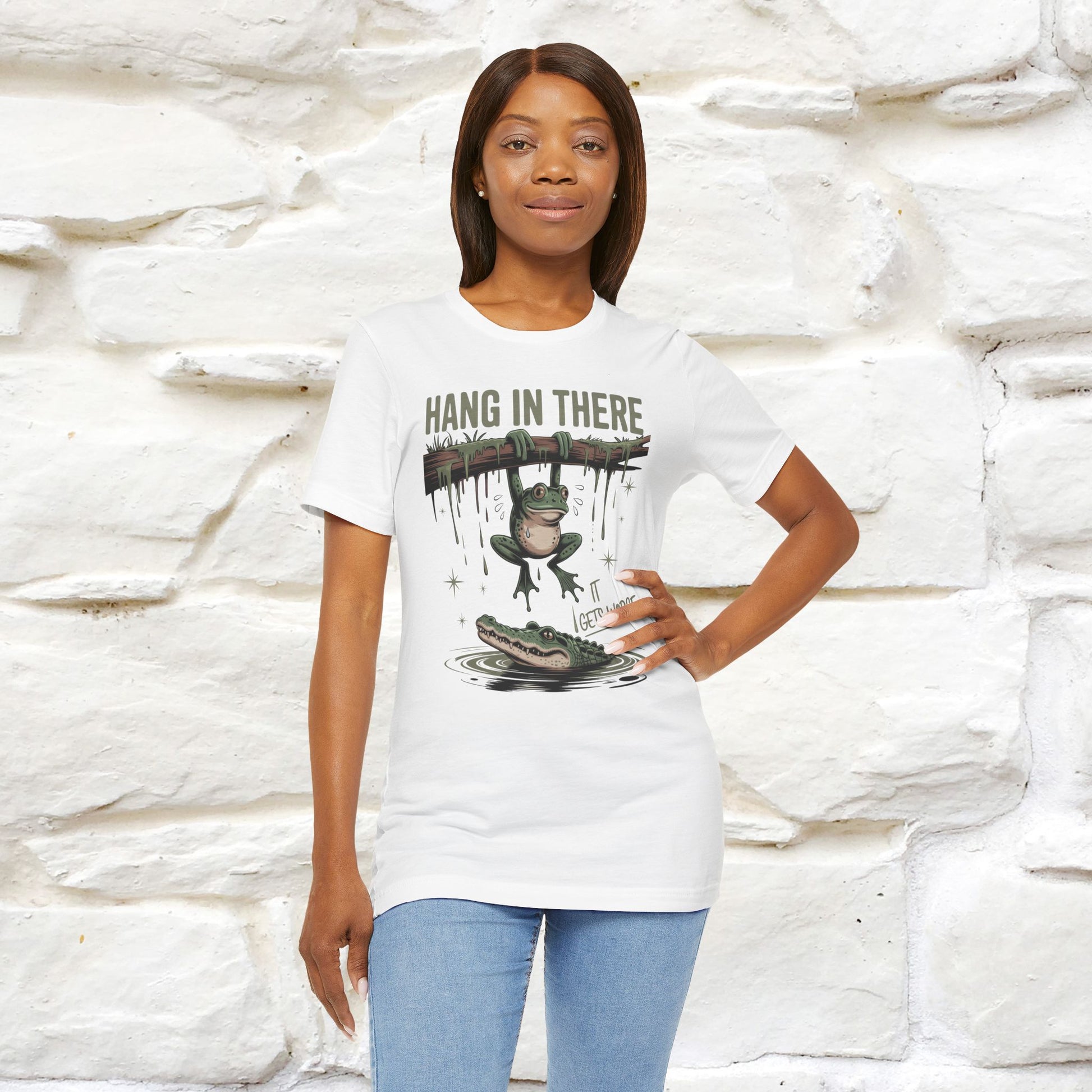 "Hang In There" Funny T-shirt |Nunu&Miao Studio - Nunu&Miao Studio