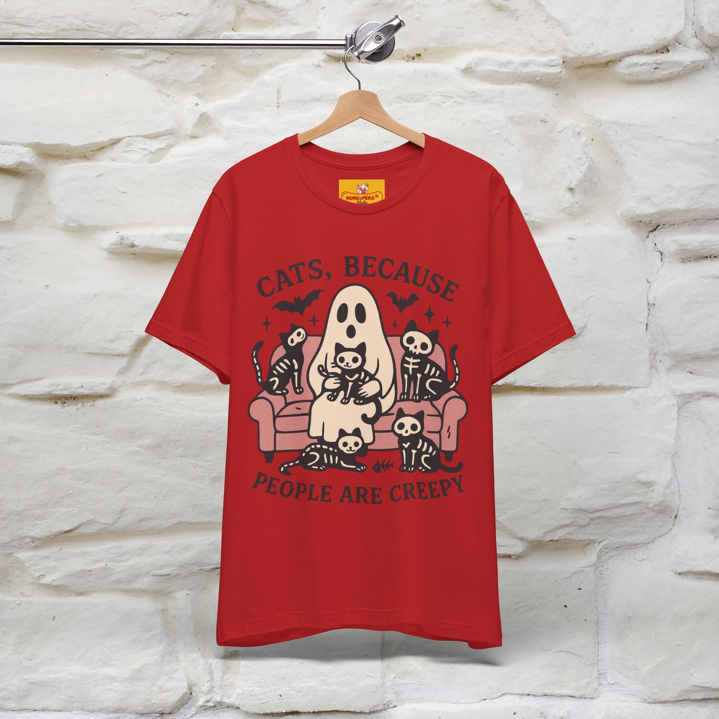 "Cat Because People Are Creepy" Halloween Cat T-shirt |Nunu&Miao Studio - Nunu&Miao Studio