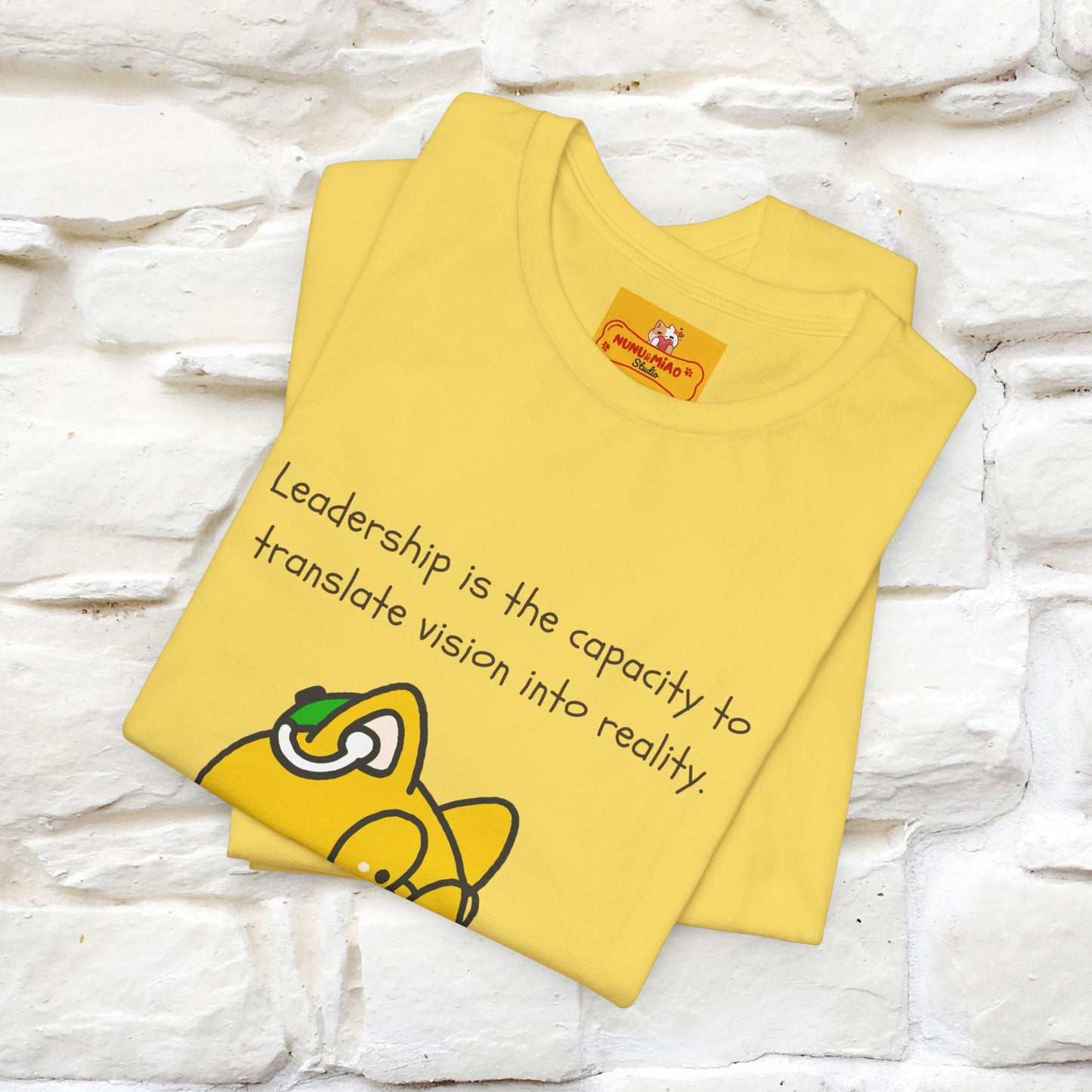 "Leadership Is the Capacity to Translate Vision Into Reality" Cat T-Shirt | Inspiring Cat Shirt for Men & Women | 100% Cotton* 🐾 - Nunu&Miao Studio