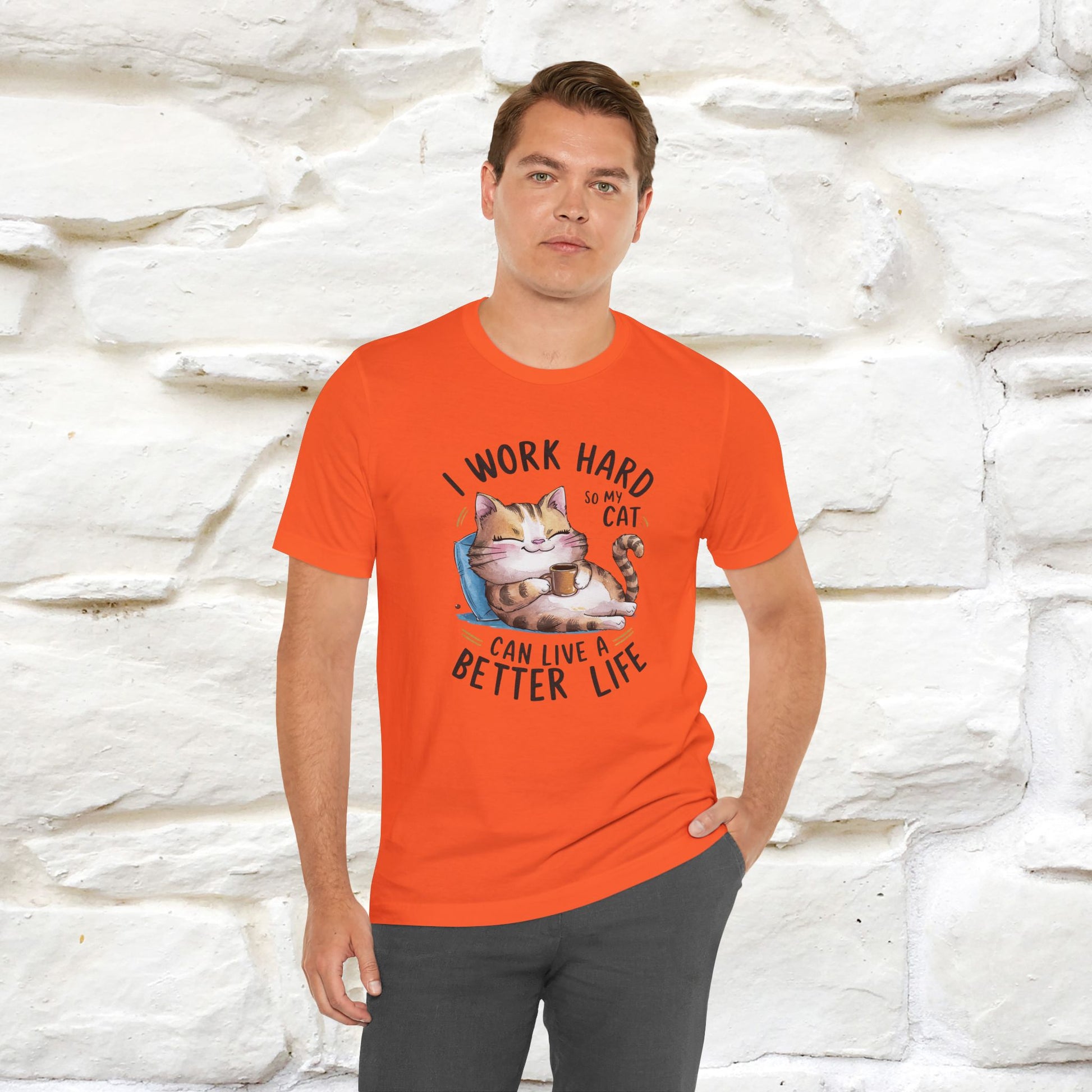 I Work Hard So My Cat Can Have a Better Life | Funny Cat Shirt  | Nunu&Miao Studio - Nunu&Miao Studio