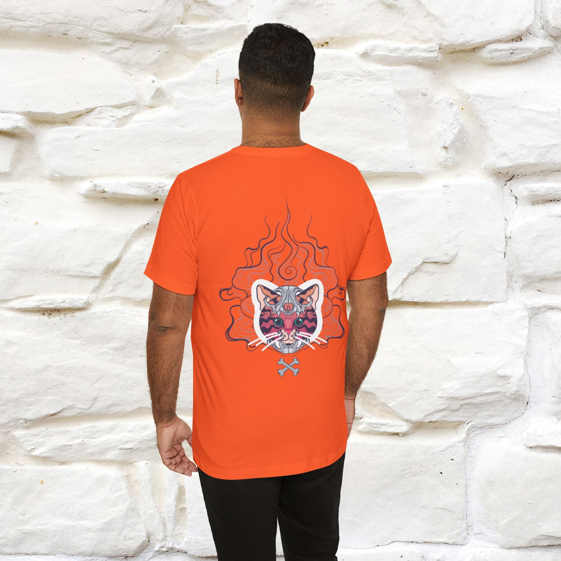 ''Air Fire Cat'' | Cat T-Shirt Front and Back Design | Nunu&Miao Studio - Nunu&Miao Studio