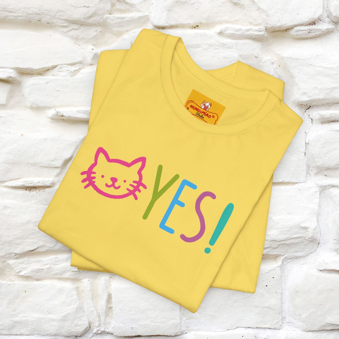 "Yes, Just Do It" Cat T-Shirt| Front & Back Design | Nunu&Miao Studio - Nunu&Miao Studio