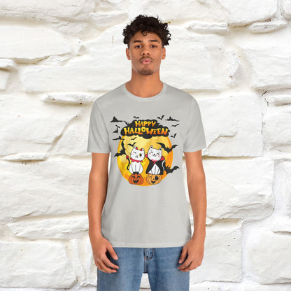 "Happy Halloween Cat Couple " Cat  T-shirt |Nunu&Miao Studio - Nunu&Miao Studio