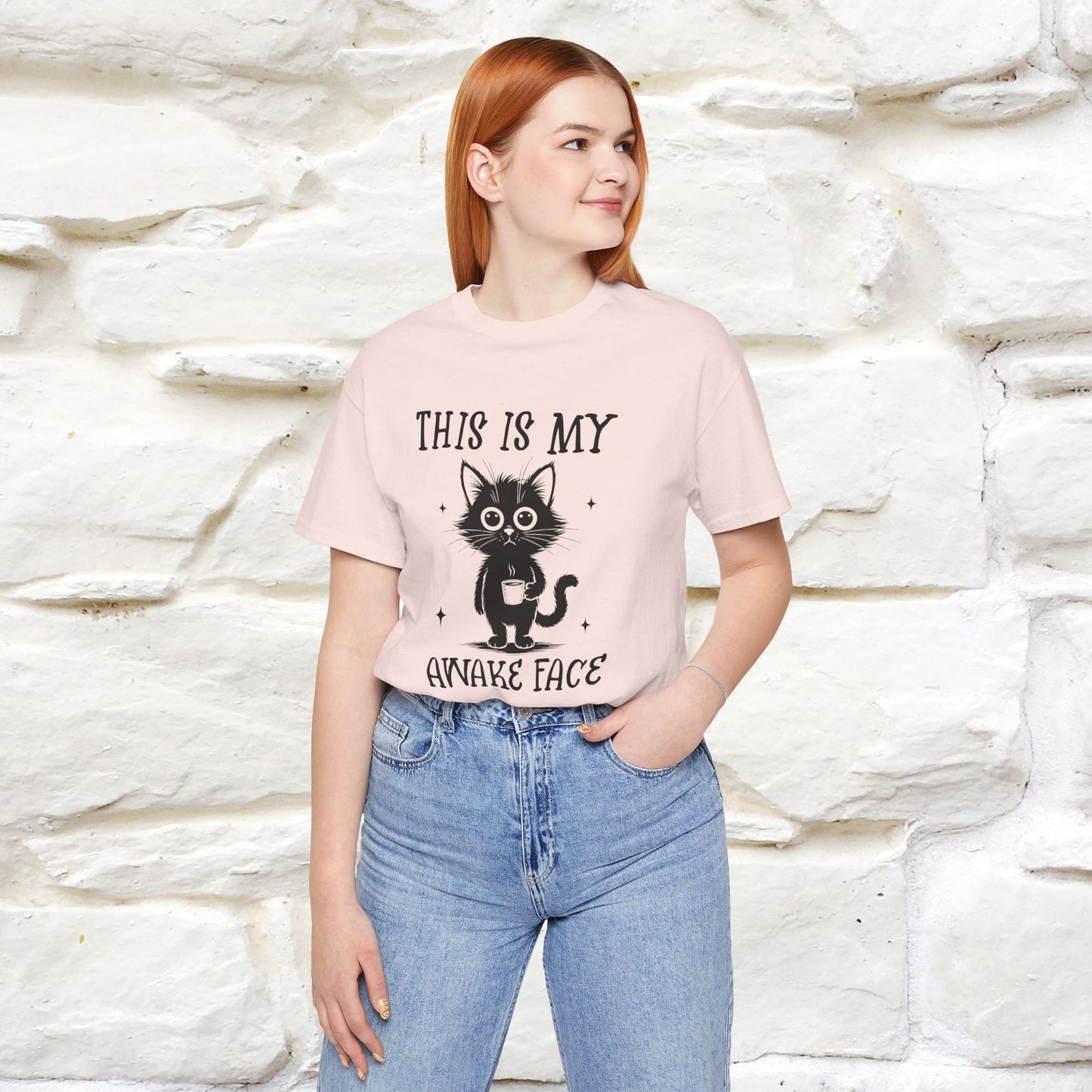 "This is My Awake Face" Cat T-Shirt | Funny Design | Nunu&Miao Studio - Nunu&Miao Studio