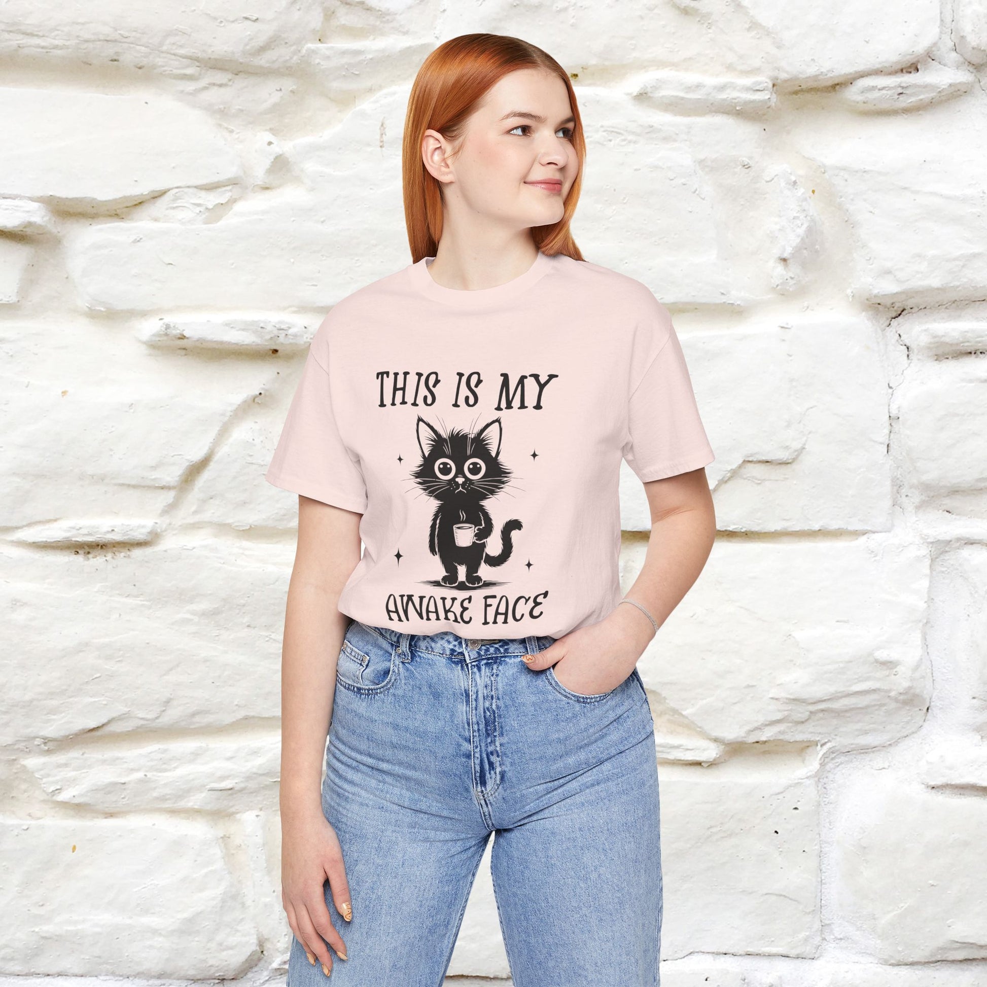 "This is My Awake Face" Cat T-Shirt | Funny Design | Nunu&Miao Studio - Nunu&Miao Studio